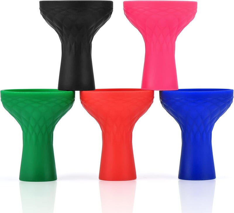 KITOSUN Hookah Bowl Phunnel Shisha Bowl - Hookah Accessories 70 Degree Durable Silicon Hookah Head 15-18 Grams Flavors for Smoking Work Great with Lotus Heat Management Device (Green) - Image 5